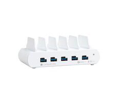 Compulocks nabíjecí dokovací stanice s britskou zástrčkou bílá / 5x USB / 5x USB-C