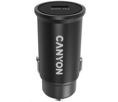 CANYON CNS-CCA20B černá / autonabíječka / PD 20W / 1x USB-C / vstup 12V-24V