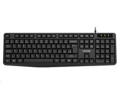 CANYON CNE-CKEY01-CS černá / klasická USB klávesnice / omývatelná / CZ/SK layout  