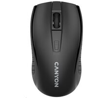 CANYON CNE-CMSW07B černá / optická bezdrátová myš / 800/1200/1600 dpi / 4 tlačítka / USB 2.4 Ghz / 1xAA 
