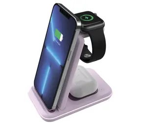 CANYON CNS-WCS304IP růžová / Bezdrátová nabíječka / pro 3 zařízení současně / kabel 1.2m 