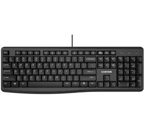 CANYON CNE-CKEY5-CS černá / drátová USB klávesnice / 104 kláves / 1.5m 
