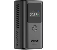 CANYON CNS-CPB130DG šedá / Powerbanka / 10000mAh / PD30W / TFT displej / 1x USB-A / 2x USB-C