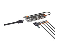 CANYON CNS-TDS13 replikátor portů / 1xUSB-C PD 100W / 1xHDMI (4K) / 3x USB 3.0 / SD & microSD čtečka