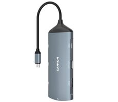 CANYON CNS-TDS15 replikátor portů / 1xUSB-C PD 100W / 1xHDMI (4K) / VGA / 2xUSB-A 3.0 / 1xUSB-A 2.0 / RJ45 / 3.5mm jack 