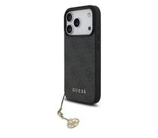 Guess 4G Charm Zadní Kryt pro iPhone 17 Pro Tone on Tone Grey