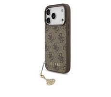 Guess 4G Charm Zadní Kryt pro iPhone 17 Pro Tone on Tone Brown