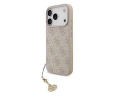 Guess 4G Charm Zadní Kryt pro iPhone 17 Pro Tone on Tone Pink