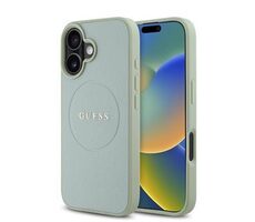 Guess PU Grained Classic Logo MagSafe Zadní Kryt pro iPhone 16 Green