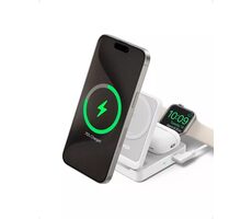 Anker MagGo B2557 Bezdrátová nabíječka 3v1 bílá / USB-C / 15W 