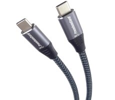 PremiumCord propojovací kabel USB 3.2 Gen 1 USB-C samec - USB-C samec 1.5m / bavlněný oplet