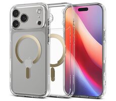 Spigen Ultra Hybrid MagSafe ochranný kryt pro Apple iPhone 17 Pro clear gold 