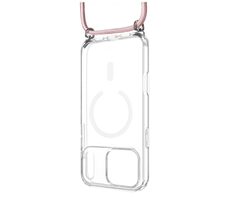 FIXED Pouzdro MagPure Neck s růžovou šňůrkou na krk pro Apple iPhone 17 Pro