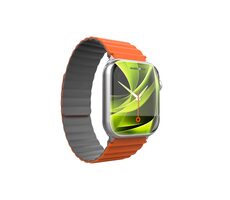 Mobile Origin Magnetic Strap Apple Watch 49mm/46mm/45mm/44mm šedá/oranžová