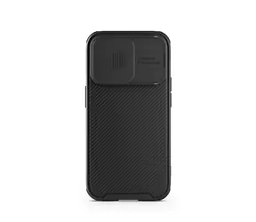 Spello Durable Magnetic Case Odolný magnetický kryt s posuvnou ochranou čoček pro Apple iPhone 15 Pro Max černá