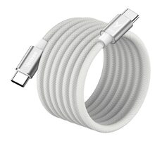 YENKEE YCU MAGNETIC 02 Kabel USB-C (M) - USB-C (M) 1.5m bílá / 100W / 480Mb/s
