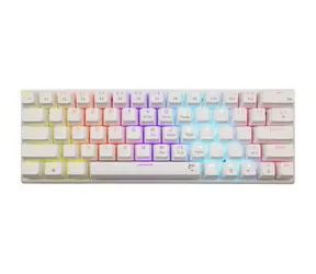 White Shark GK-002221V2 WAKIZASHI 2 bílá / herní mechanická klávesnice / US layout / modré spínače / USB / LED