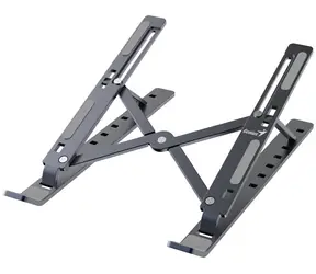 GENIUS G-Stand M250 přenosný stojan na notebook & tablet & telefon šedá / hliníkový / 7 pozic / skládací