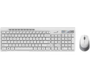 GENIUS SlimStar 8230 bílá / Bezdrátový set Bluetooth + 2.4GHz / USB / CZ+SK layout