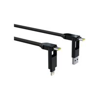 Rolling Square inCharge XL 0.3m černá / nabíjecí a datový kabel kabel 6v1 / USB / USB-C / Lightning / MicroUSB / 100W