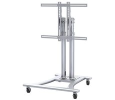 Neomounts PLASMA-M1200 stříbrná / mobilní držák na displeje / 42-70" / nastavitelná výška/sklon / VESA 200x200-600x450