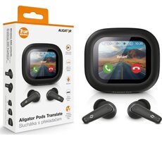 Aligator Pods Translate Překladač a TWS sluchátka 2v1 / černá