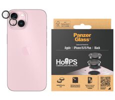 PanzerGlass HoOps Apple iPhone 15/15 Plus ochranné kroužky pro čočky fotoaparátu - černý hliník