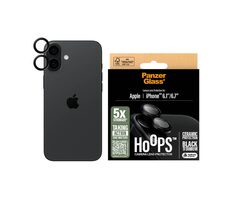 PanzerGlass Hoops Ceramic Apple iPhone 16/16 Plus ochranné kroužky pro čočky fotoaparátu - černý titan
