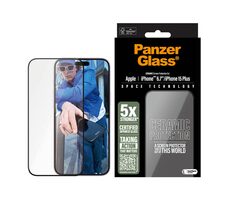 PanzerGlass Ceramic Apple iPhone 16 Plus/15 Plus s instalačním rámečkem