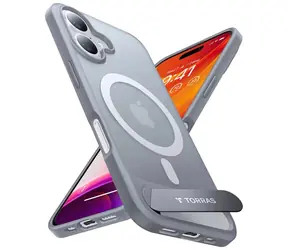 Torras Etui Pstand Series Ochranné pouzdro Apple iPhone 16 Plus titanově šedá