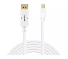 Sandberg DP-MiniDP 1.4 8K60Hz 2m bílá / kabel DP na Mini DP