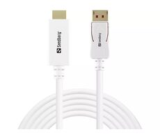 Sandberg DisplayPort 1.4-HDMI 4K60Hz 2m bílá / kabel HDMI 2.0 na DP 1.4