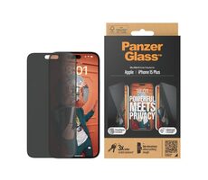 PanzerGlass Tvrzené sklo UWF Privacy s aplikátorom pro iPhone 15 Plus černá
