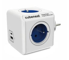 Cubenest PowerCube Original USB PD 20W USB A+C - modrá / 4x zásuvka + USB A+C 