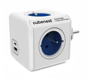 Cubenest PowerCube Original USB PD 20W USB A+C - modrá / 4x zásuvka + USB A+C 