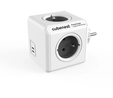Cubenest PowerCube Original USB PD 35W USB 2xC - šedá / 4x zásuvka + 2 USB-C