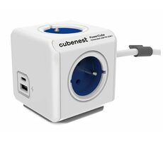 Cubenest PowerCube Extended USB PD 20W USB A+C 1.5m kabel - modrá / 4x zásuvka + USB-A+C