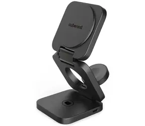 Cubenest 3in1 Magnetic Wireless charger E310 Fold šedá / 3v1 Skládací bezdrátová magnetická nabíječka