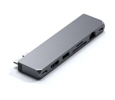 Satechi Pro Hub Max šedá / 2x USB-C / USB-A / 4K HDMI / microSD / SD / Ethernet / 3.5mm jack