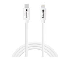 Sandberg USB-C PD to Lightning MFI 1M bílá / nabíjecí kabel USB-C na Lightning