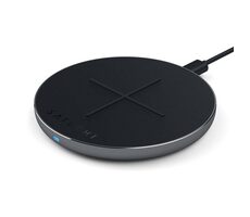 Satechi Aluminum Wireless Charger šedá / Bezdrátová nabíječka / USB-C / Qi / 10W