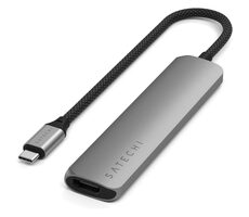 Satechi 6in1 USB-C Slim Multiport šedá / adaptér / USB-C / 2x USB-A / HDMI / microSD / SD / PD 100 W