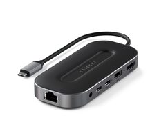 Satechi USB-4 Multiport šedá / adaptér / 2x USB-C / USB-A / RJ45 / HDMI / 3.5mm jack / PD 