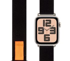 OBAL:ME Textilní Řemínek pro Apple Watch 42-49mm M-L Black/Orange