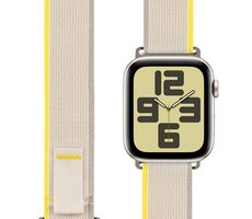 OBAL:ME Textilní Řemínek pro Apple Watch 42-49mm M-L Beige/Yellow