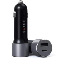 Satechi 72W USB-C šedá / nabíječka do auta / USB-A / 60W / PD