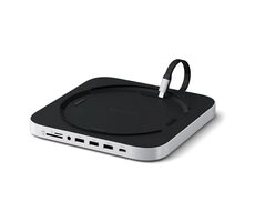 Satechi USB-C Stand Hub pro Apple Mac Mini/Studio stříbrná / USB-C / 3x USB-A / 3.5mm jack / microSD / SD / NVMe/M.2 SAT