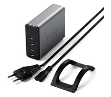 Satechi 165W USB-C GaN Charger šedá / nabíjecí adaptér / 4x USB-C / PD 100 W