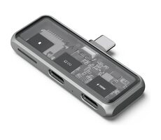 Satechi Mobile XR USB-C Hub šedá / 2x USB-C / microSD / PD 100W