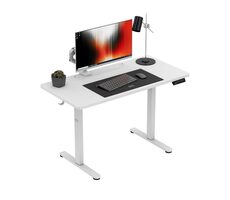 Mark Adler Leader 6.9 bílá / Kancelářský elektrický stůl / 120 x 60 x 72-118 cm 